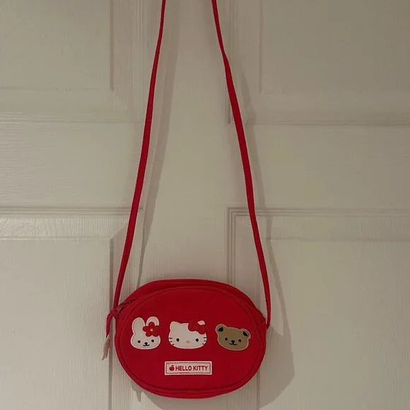 Hello Kitty Sanrio 2000s Red Kitty Crossbody Purse Bag RARE Vintage Kitty - Picture 1 of 7